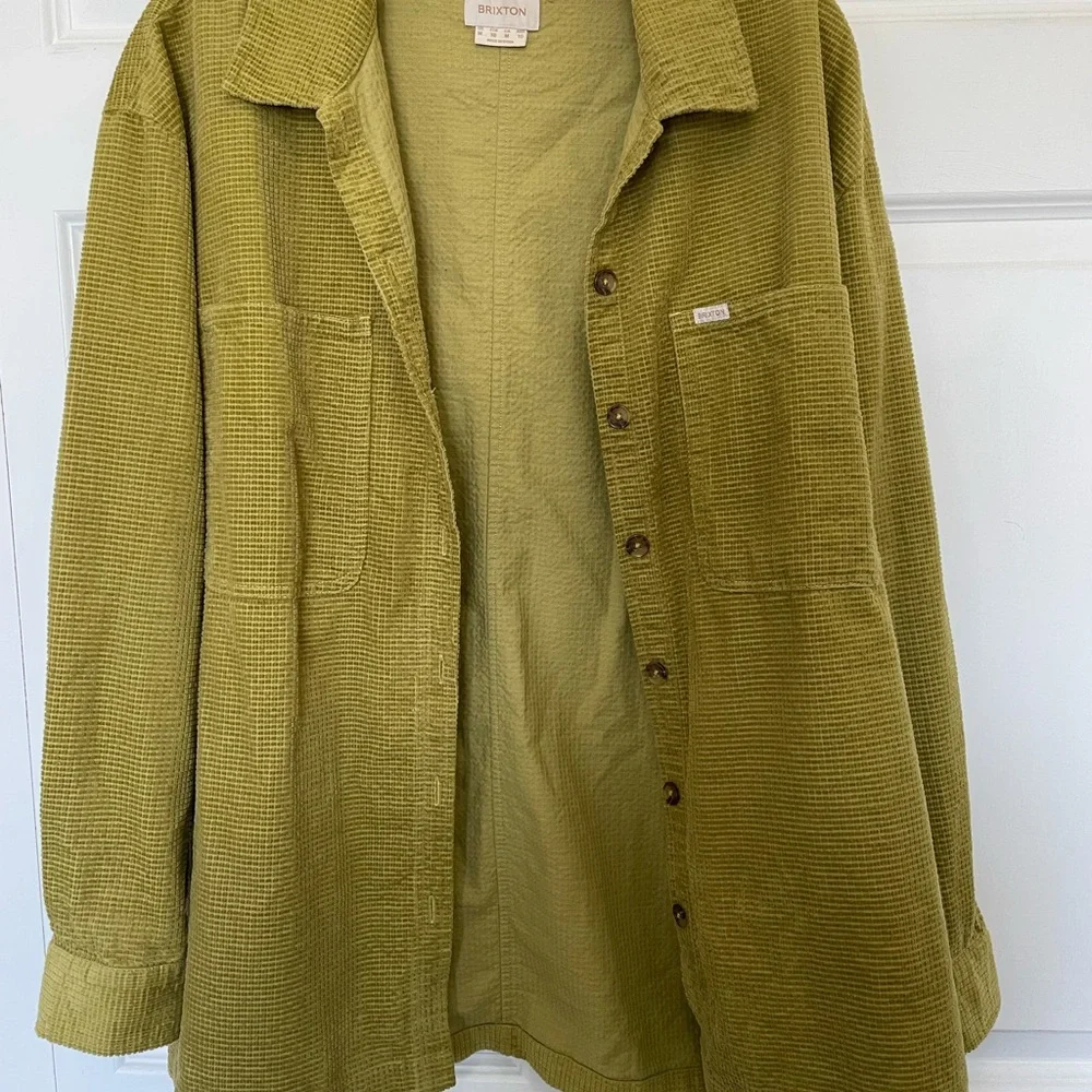 Brixton Olive Green Corduroy Shirt - Picture 2 of 11